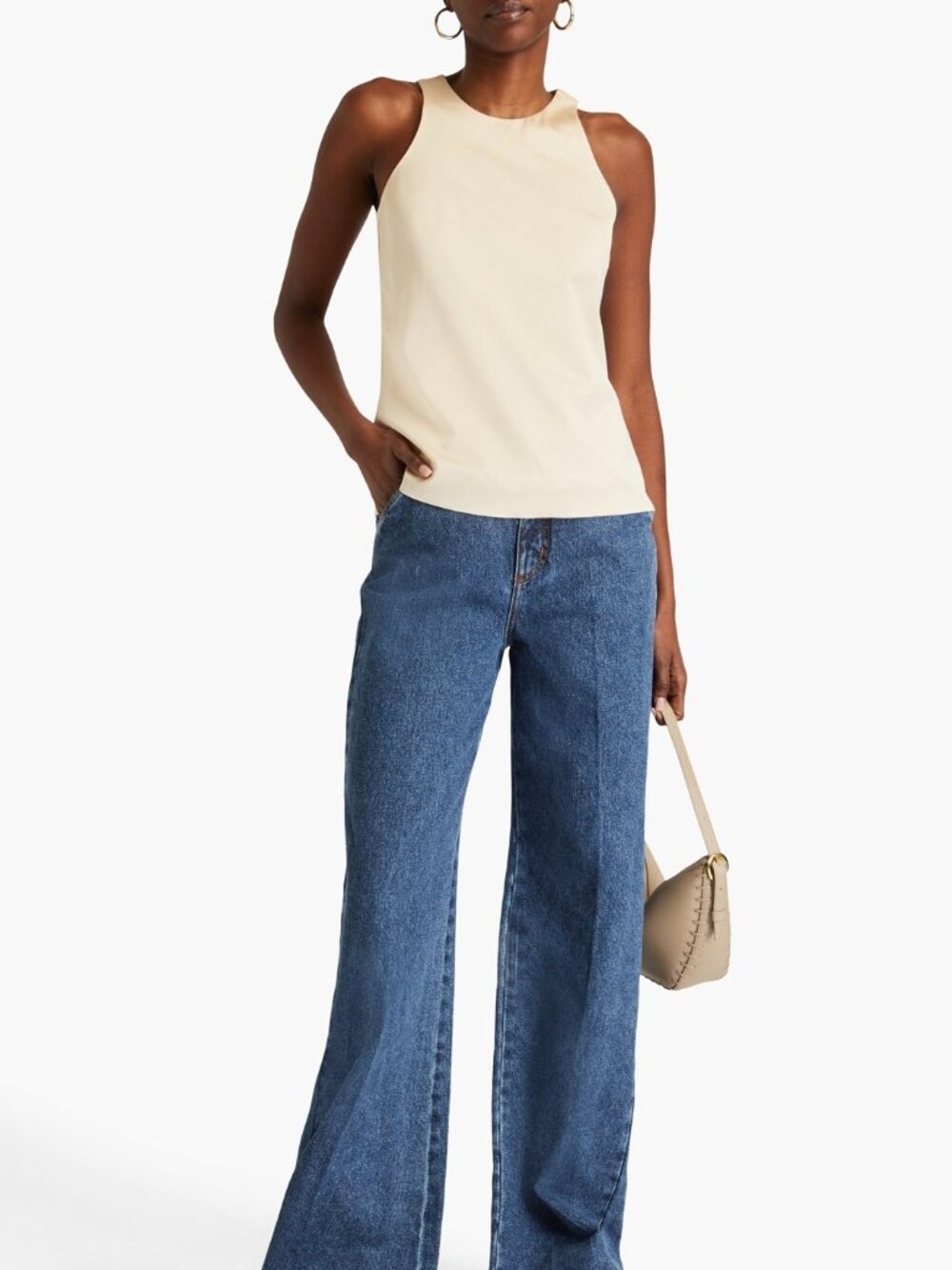 NWT BY MALENE BIRGER Satin Top EU38 US8 Wool Blend Lined Sleeveless, Work Office
